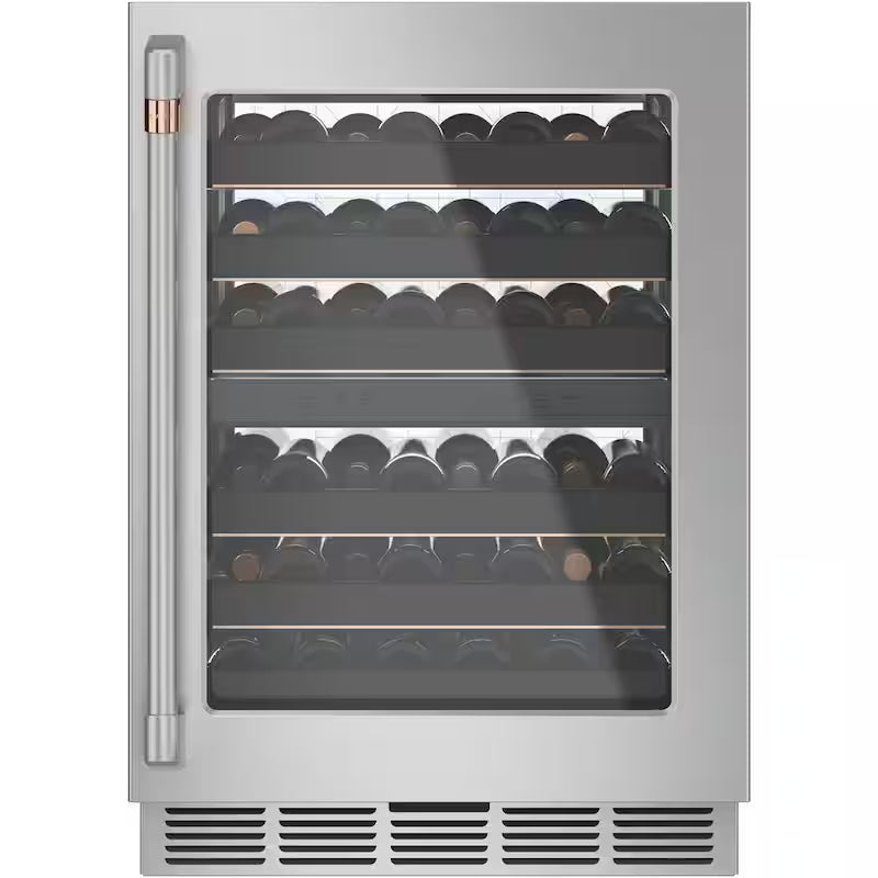 24 in. 46-Bottle Wine Beverage Cooler in Stainless Steel O3396