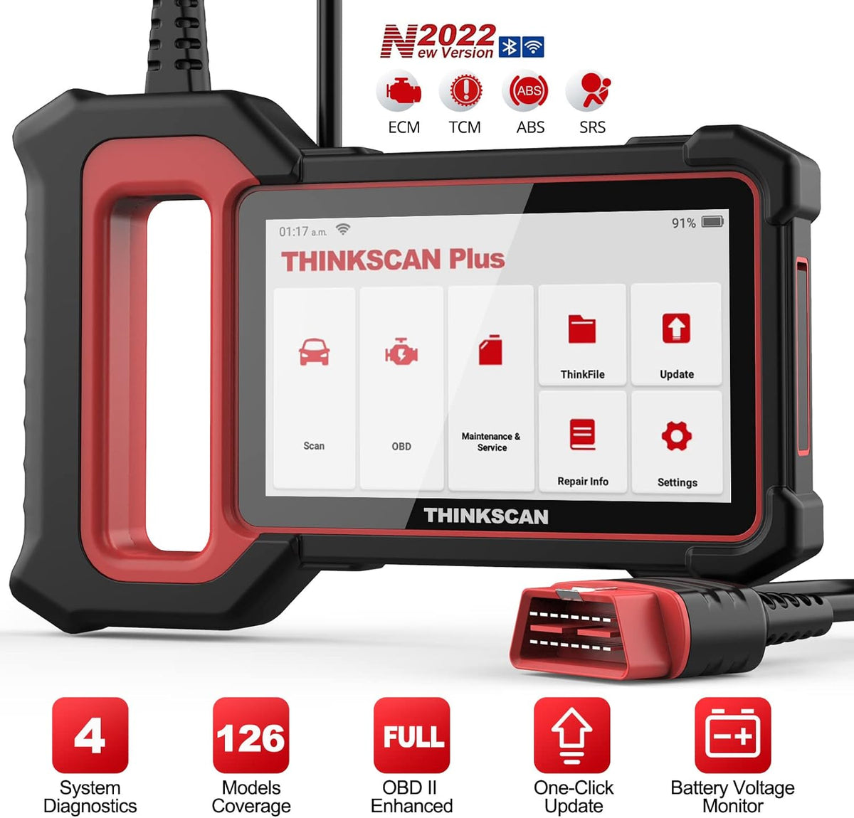 Car Scanner OBD2 Scanner with 4 System Diagnosis Code Reader Diagnostic Scan Tool K6539
