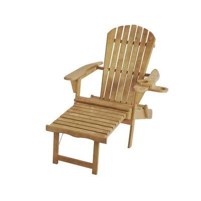 Solid Wood Folding Adirondack Chair with Ottoman D616944
