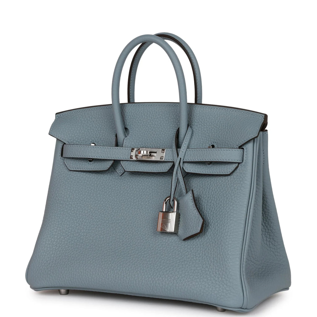 Bleu Lin Togo Palladium Hardware Handbag J100260