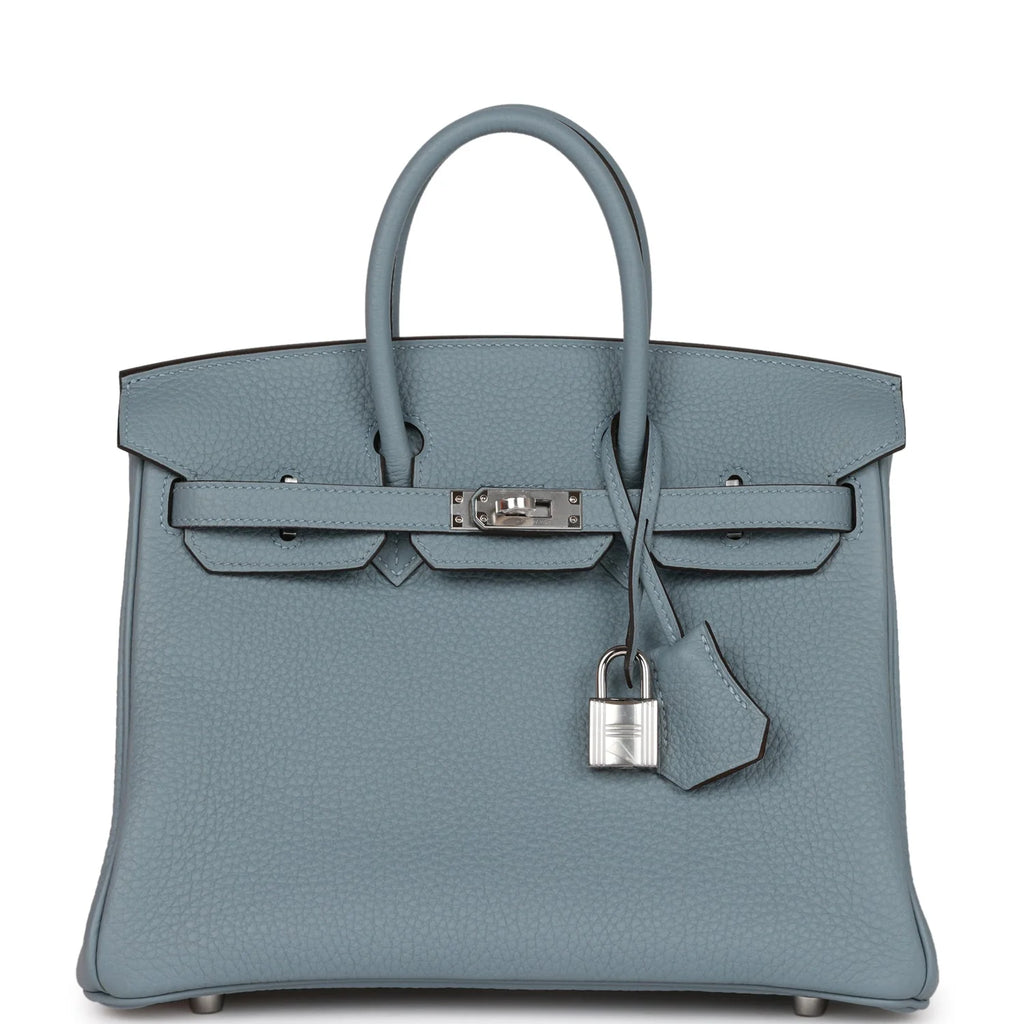 Bleu Lin Togo Palladium Hardware Handbag J100260