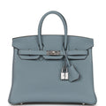 Bleu Lin Togo Palladium Hardware Handbag J100260