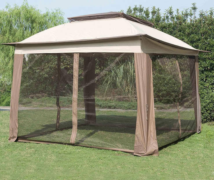 Pop Up Canopy Tent with Netting Vented Roof E523553