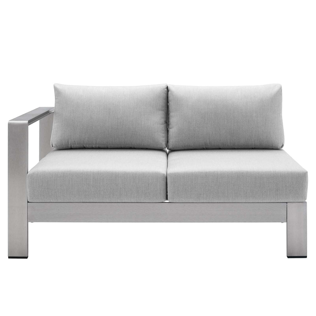 8 Piece Outdoor Patio Sectional Sofa Set in Silver Gray G67454