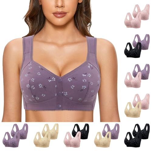 2 Pack Front Closure Wireless Lace Bra E306903
