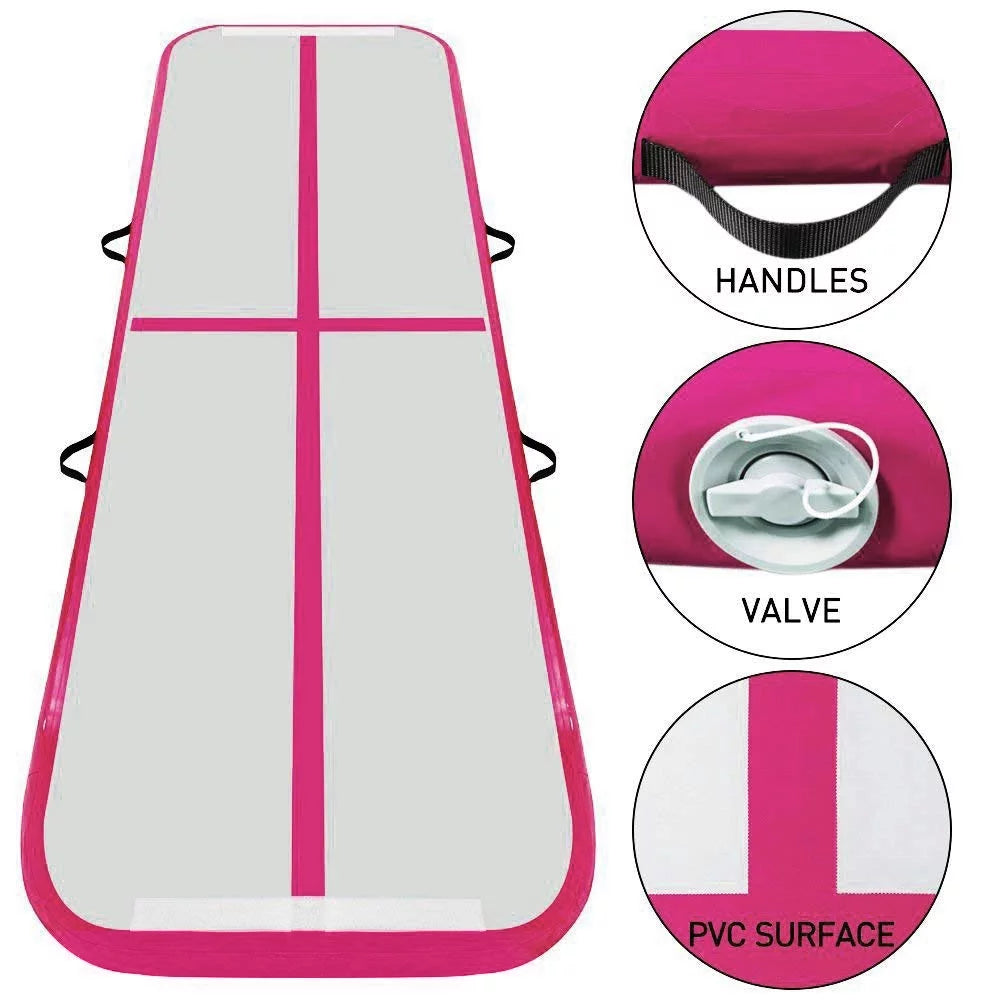 Pink Inflatable Gymnastic Air Track Mat J74161