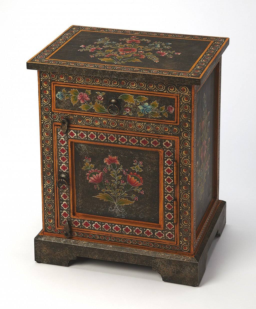 Tall Hand Painted Cabinet Z977