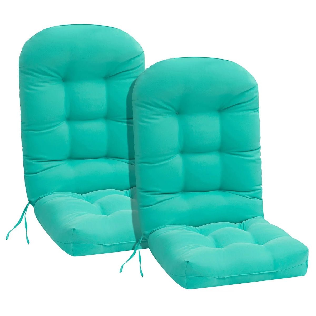 2pc 44x19.6x4 inch Non Slip Waterproof Outdoor Chair Cushion with Ties X70025