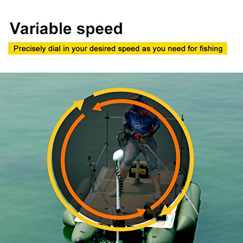 White 12V 55LBS 48inch Electric Bow Mount Trolling Motor with Remote Control Q840
