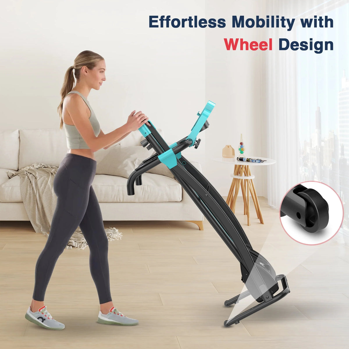 Portable Folding Treadmill Incline Electric Walking Running Machine T3866