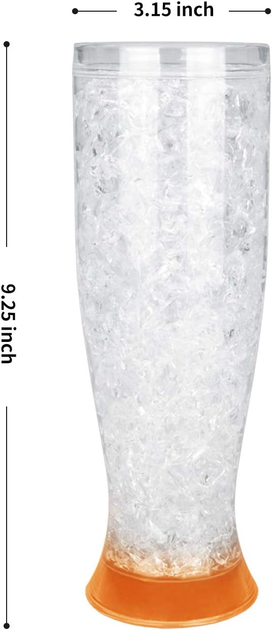 Clear 16oz Set of 4 Double Wall Beer Mugs X521