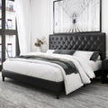 White Faux Leather Upholstered King Bed Frame M81433