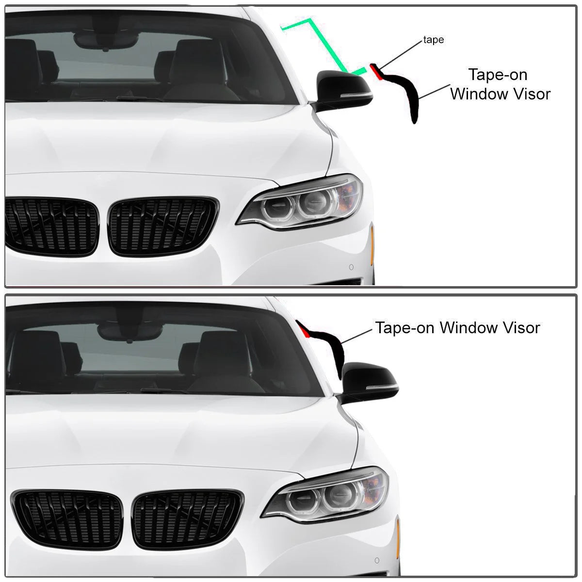 Acrylic Window Visor Sun Rain Deflector Guard N282