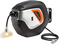 Retractable Extension Cord Reel 40ft Heavy Duty with Swivel Bracket Lighted Triple Tap R175969