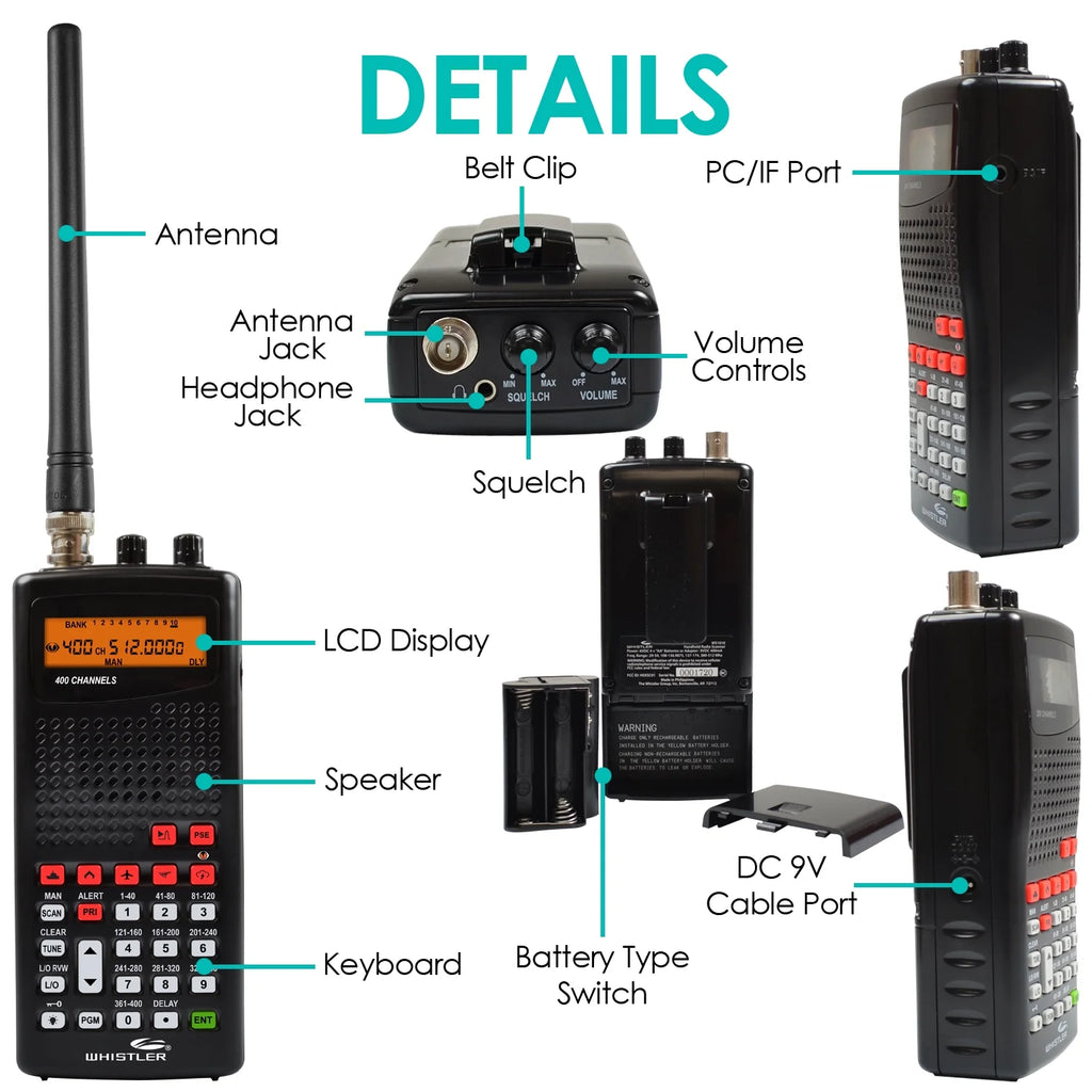 Radio Scanner with Service Search Banks L220776
