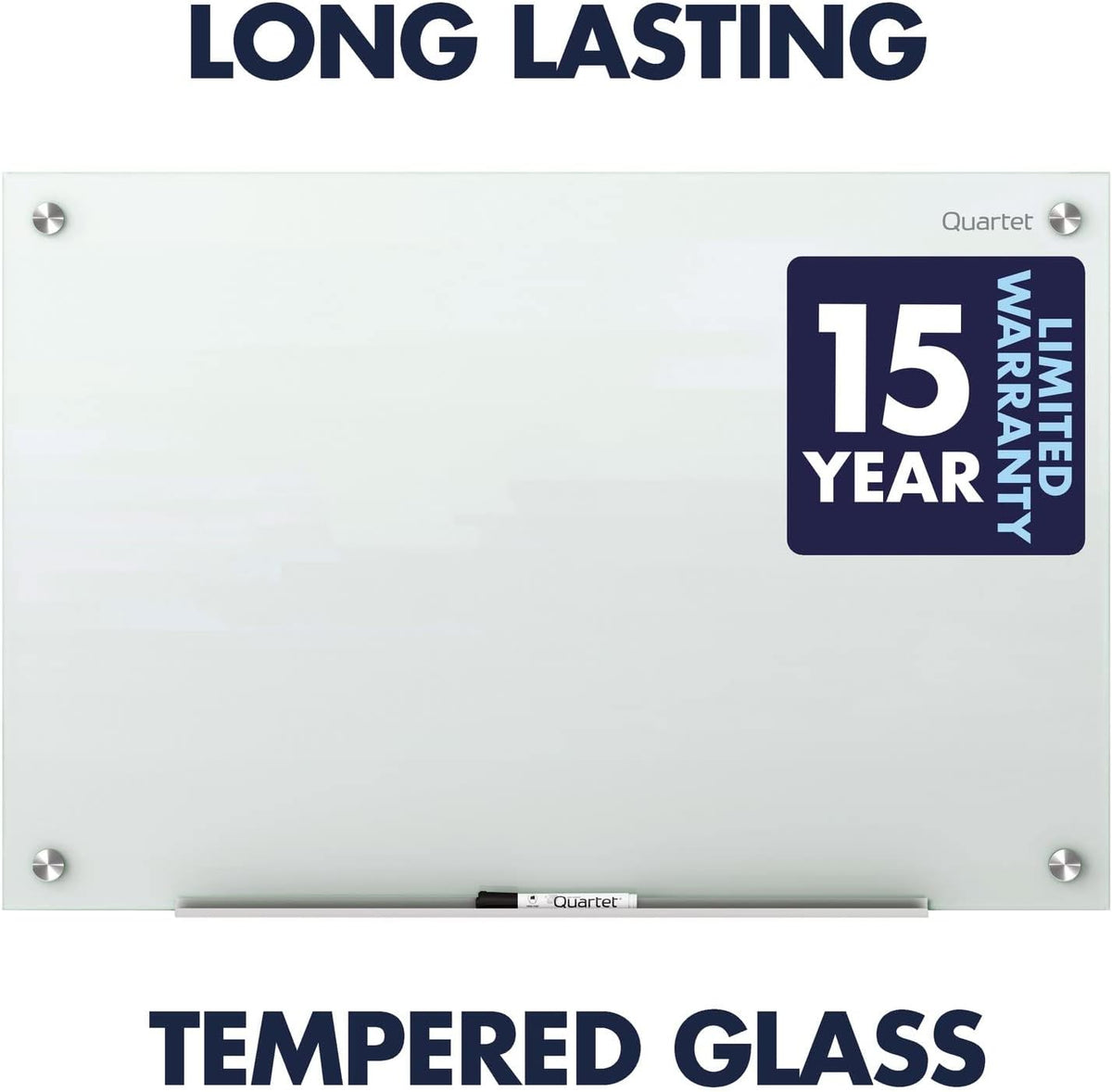 Magnetic Glass Dry Erase White Board, 6' x 4' O720