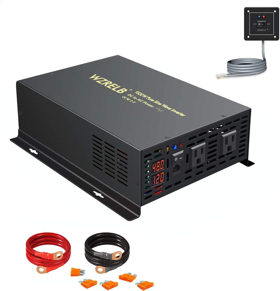 1500W 12V Pure Sine Wave Power Inverter with Remote Controller X132