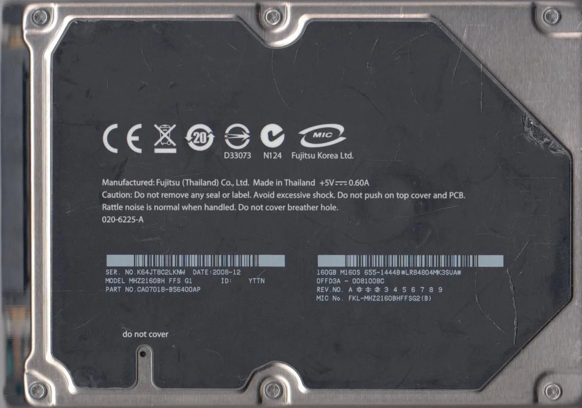 160GB SATA 2.5 Hard Drive A46834
