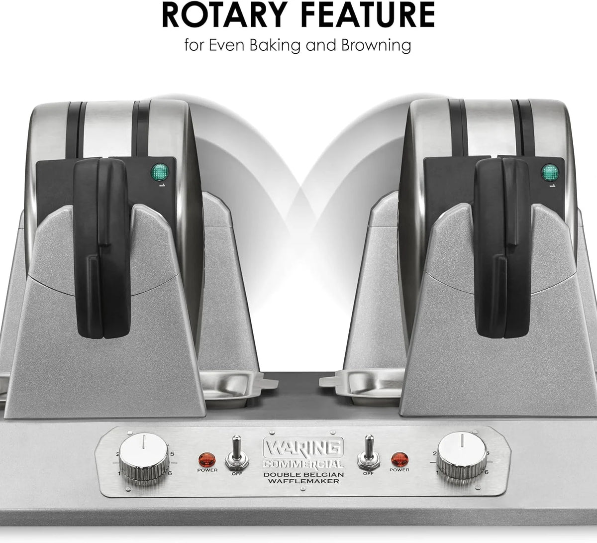 Double Side Belgian Waffle Maker, Non Stick Plates, 75 Waffles Per Hour S91120