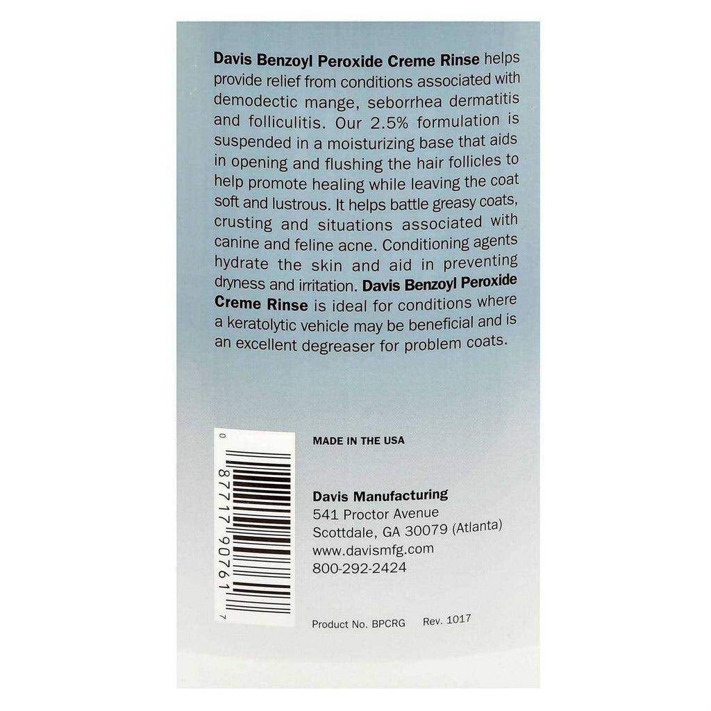 Benzoyl Peroxide Creme Rinse F734657