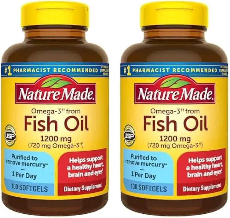 Omega 3 Fish Oil 1200 mg 100 Softgels Pack of 2 G475