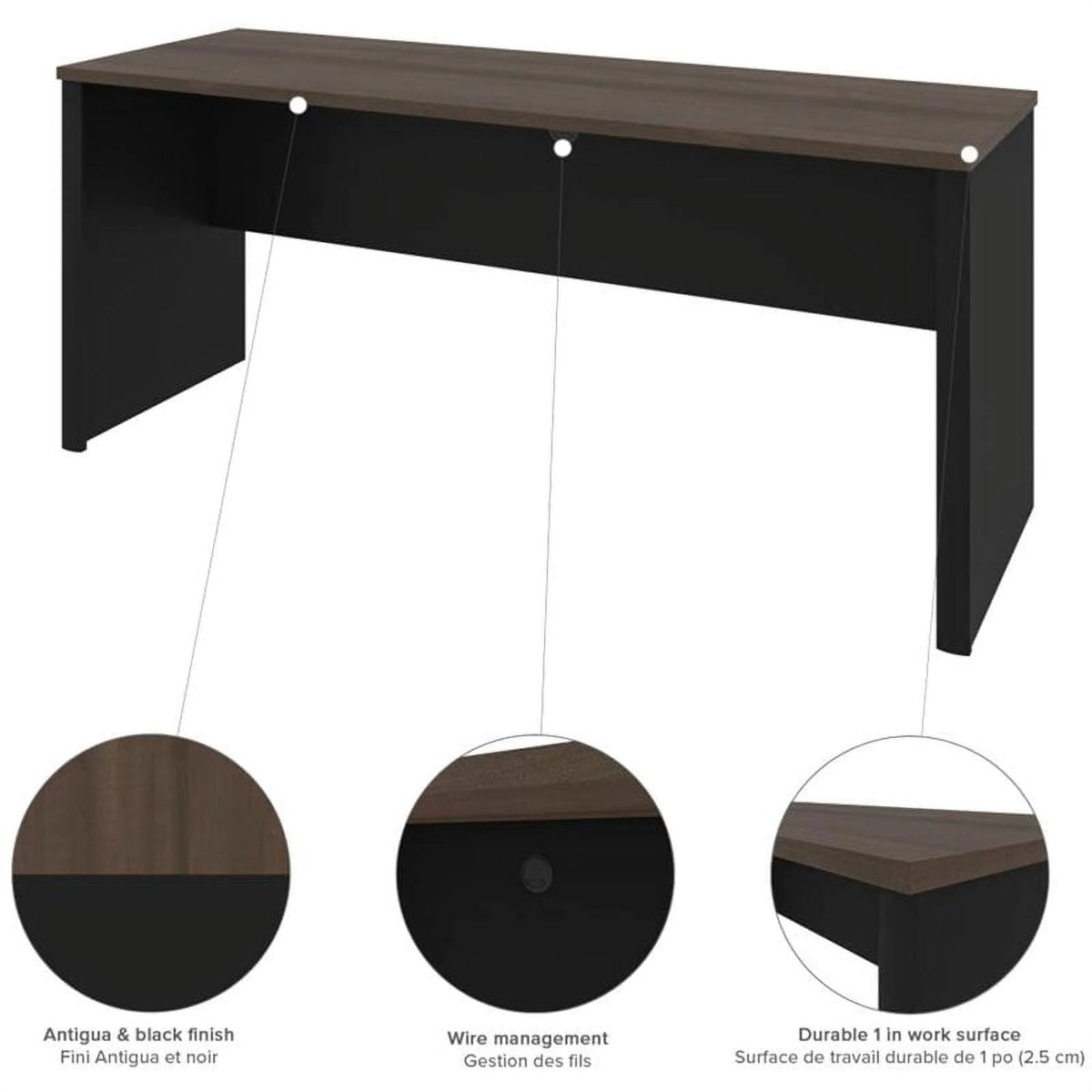 5 Piece Wood U Shaped Computer Desk L287
