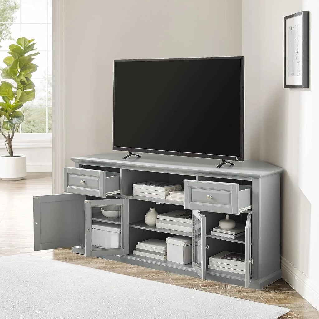 Gray Corner TV Stand J142