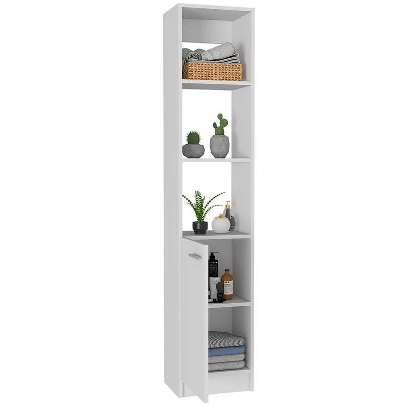 White One Door Linen Cabinet B3040
