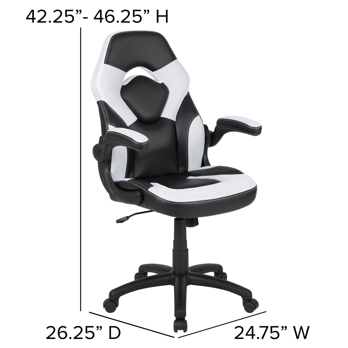 Black Gaming Desk and Racing Chair Set with Cup Holder U918238
