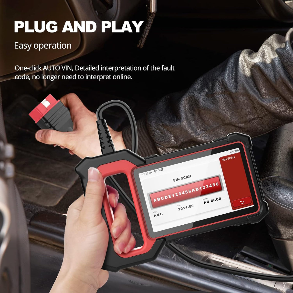 Car Scanner OBD2 Scanner with 4 System Diagnosis Code Reader Diagnostic Scan Tool K6539