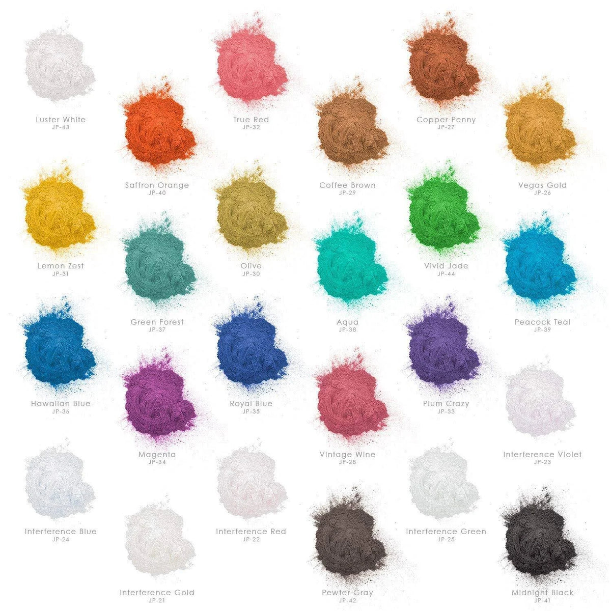 24 Color Mica Pearl Powder Pigment Set A483