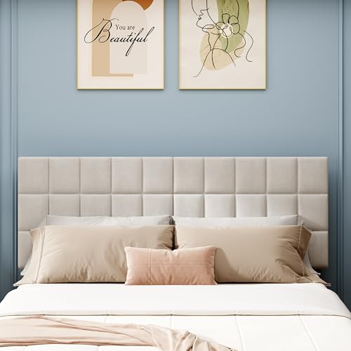 Velvet Upholstered Headboard for King Size Bed H180281