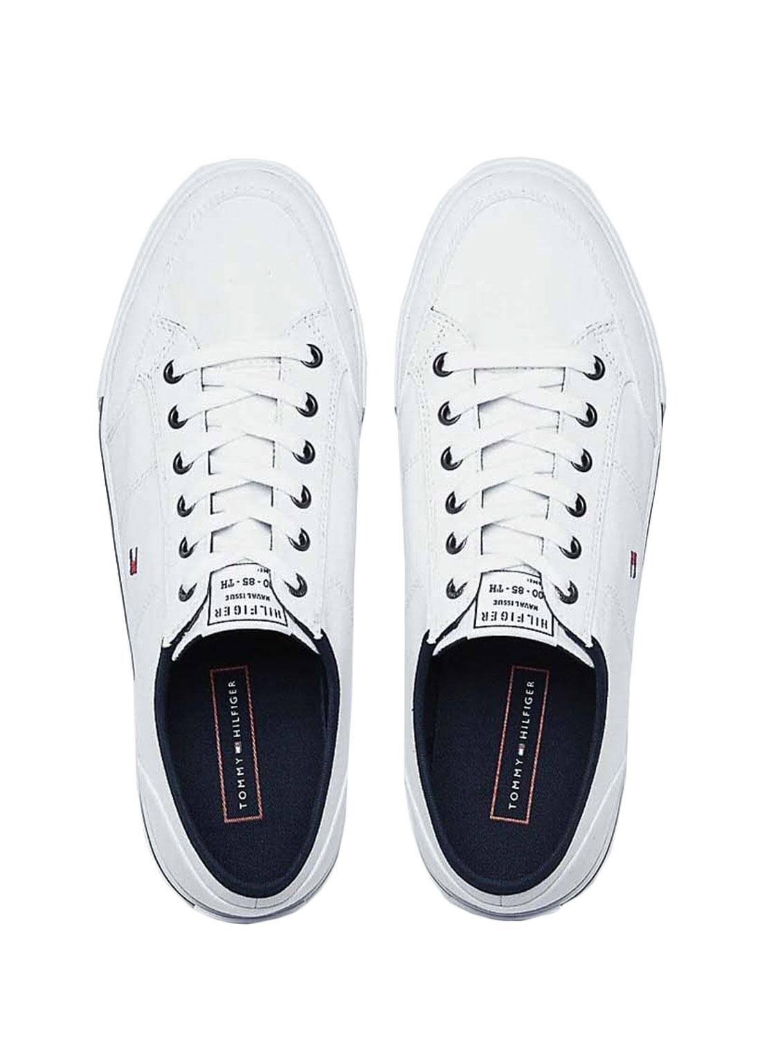 White Canvas Trainers V475