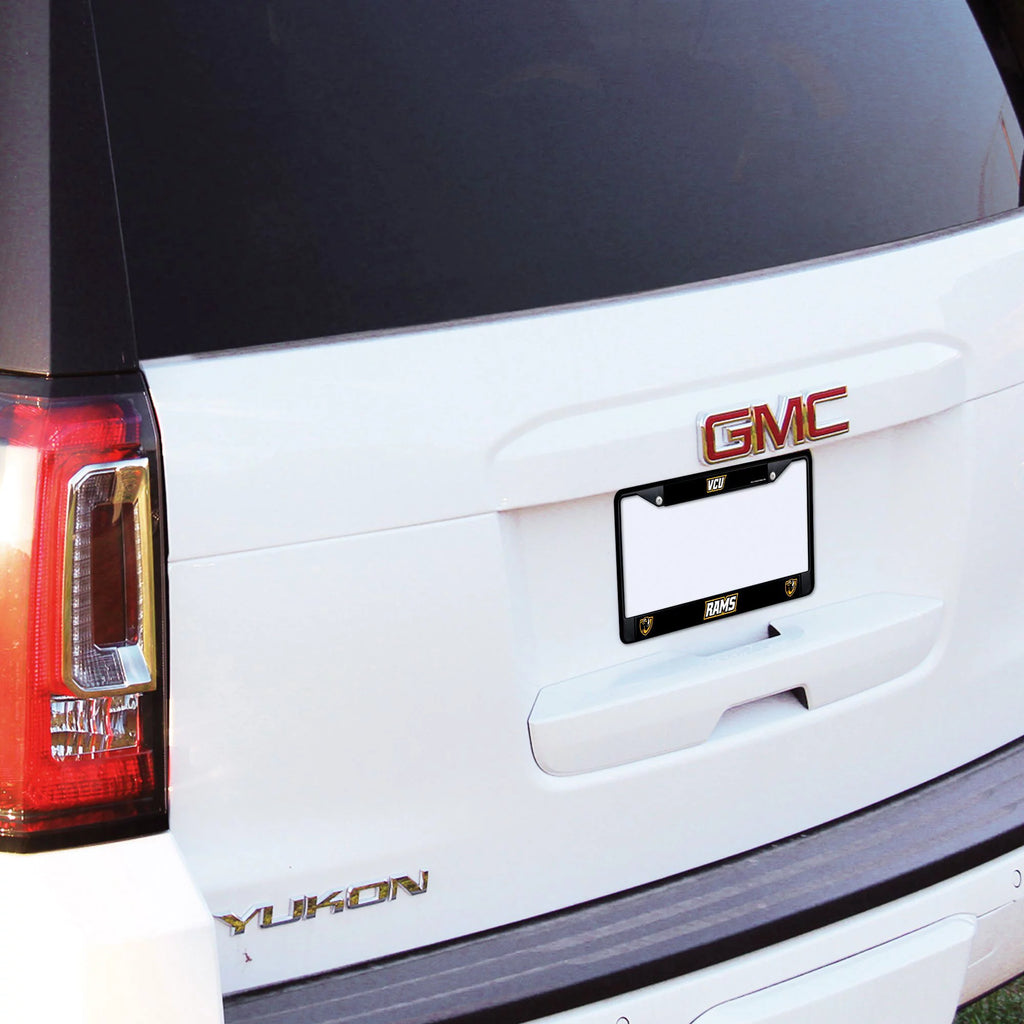 Black Metal License Plate Frame Set of 2 I9443