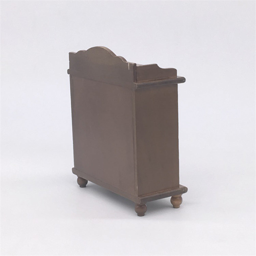 Walnut Color Mini Wooden Wine Cabinet Model B74793