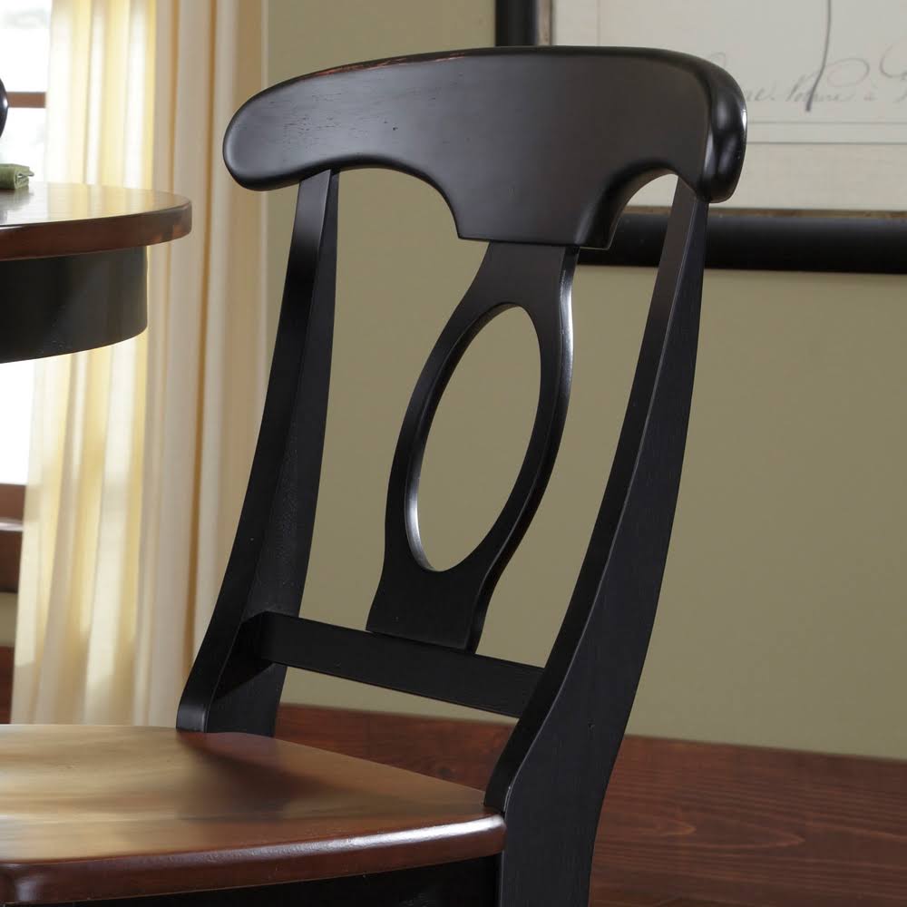 Oak-Black Side Chair, Set of 2 U5065