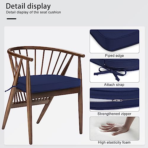 Outdoor Chair Cushions 19"x19"x2" Set of 4 Waterproof Seat Cushion with Removable Cover W264410