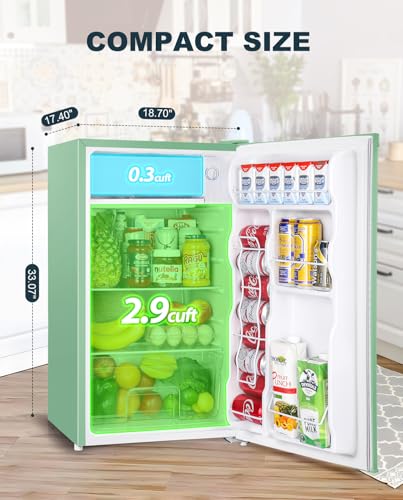 3.2 Cu.Ft Single Door Mini Fridge with Freezer, Black T319871