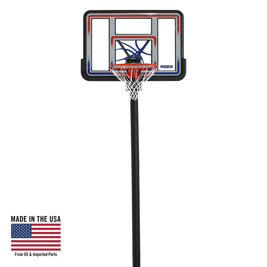 Adjustable Inground Basketball Hoop 44 inch Polycarbonate Q9587