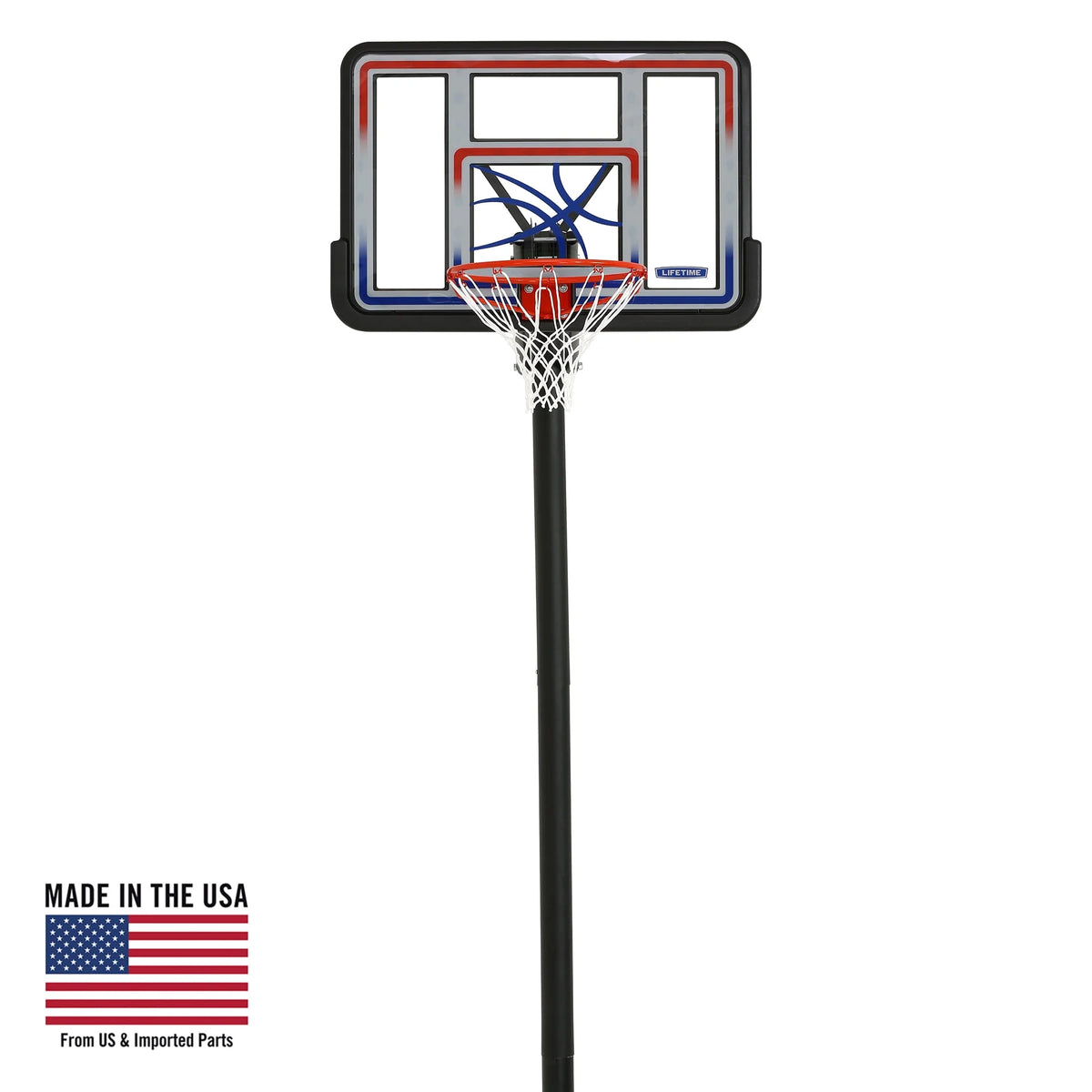 Adjustable Inground Basketball Hoop 44 inch Polycarbonate Q9587