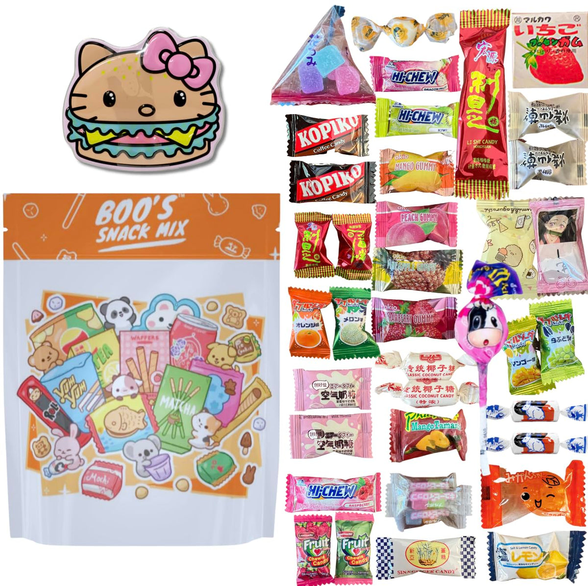 40pc Asian Mystery Candy Mix with Tin J365088