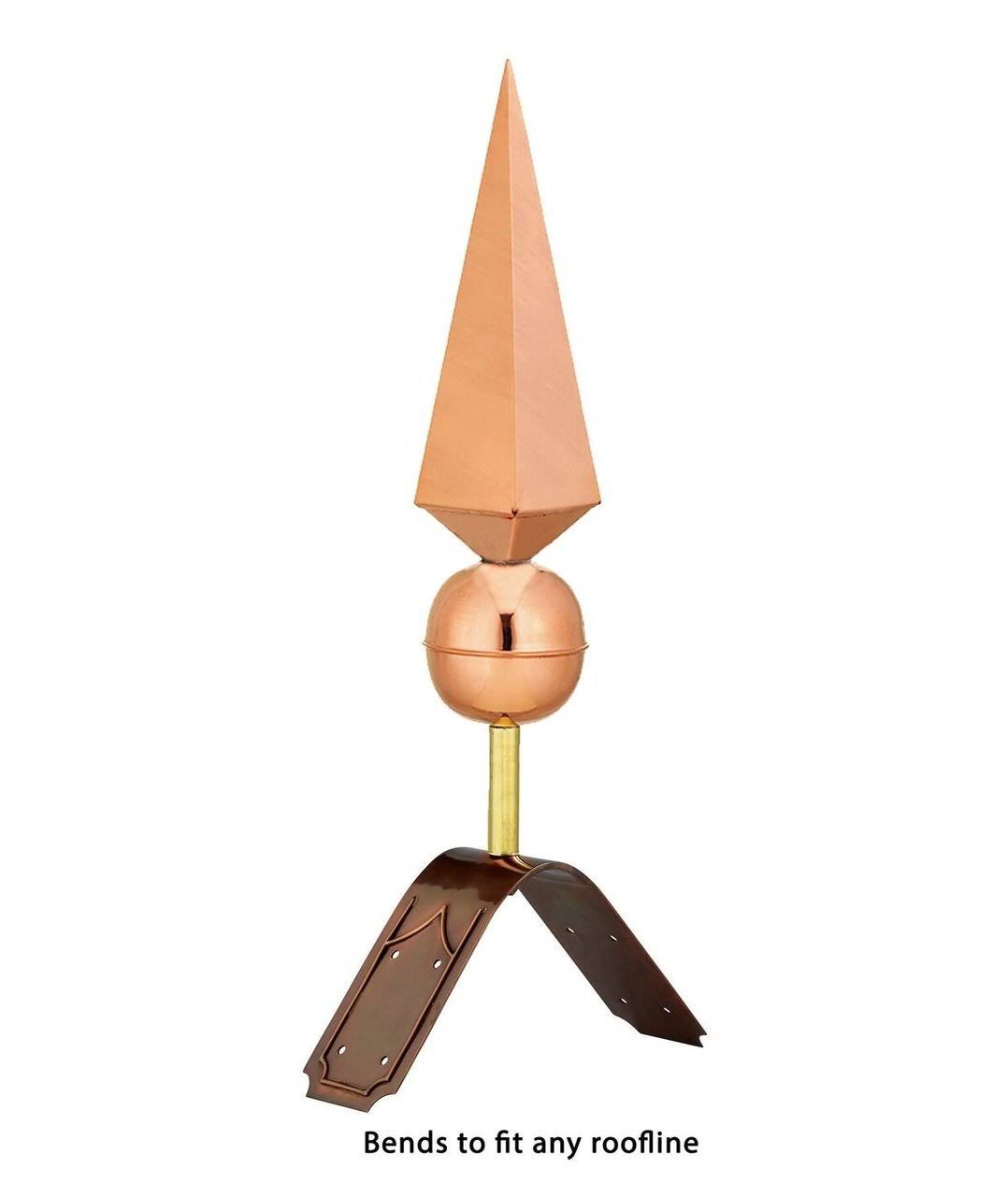 Bronze Finial with Decorative Copper Roof Mount T946767