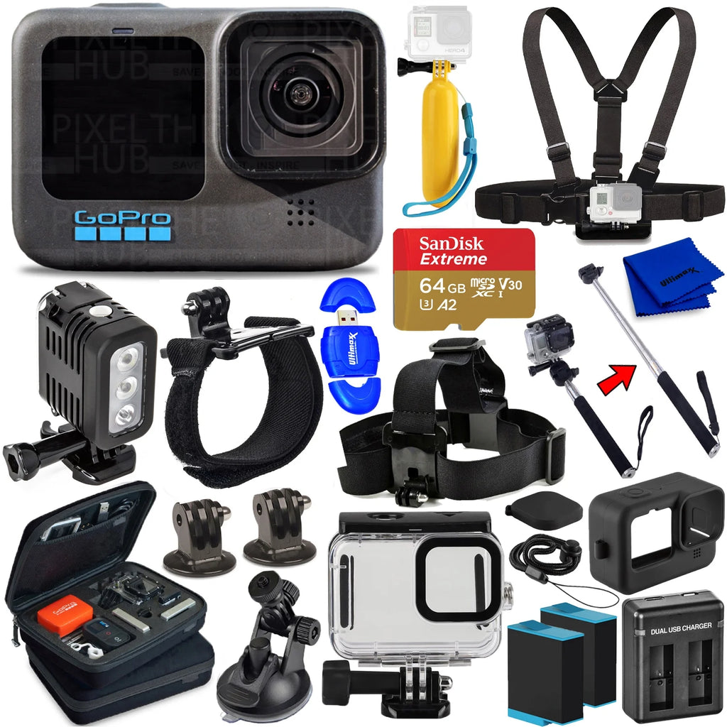 Black Camcorder Bundle with 64GB and Underwater Case M721