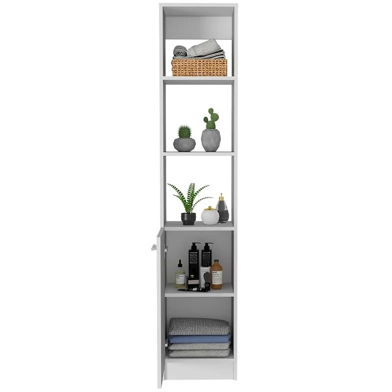 White One Door Linen Cabinet B3040