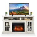 Grey Electric Fireplace TV Stand J38456
