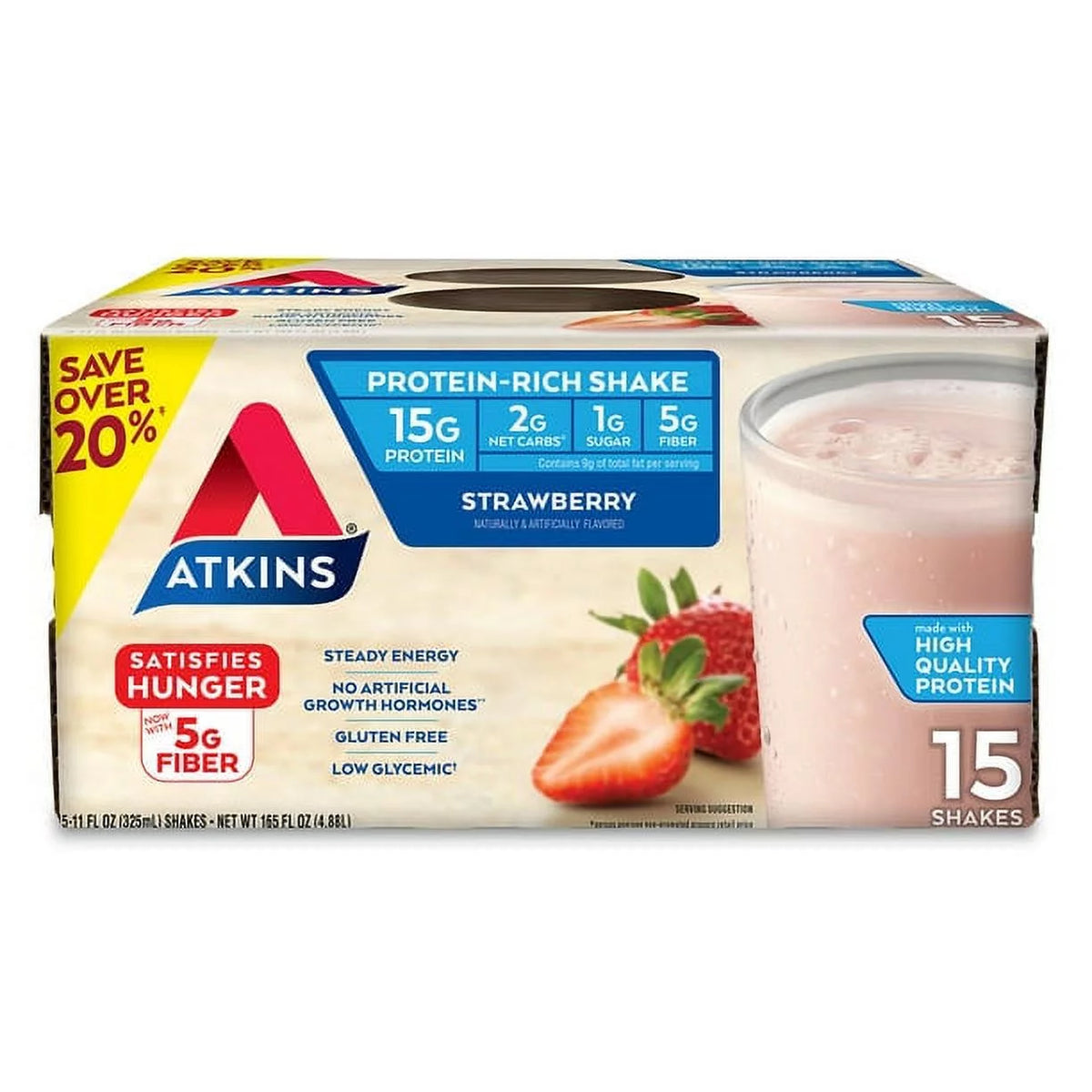 Gluten Free Strawberry Protein-Rich Shake (15 Pk.) F289469