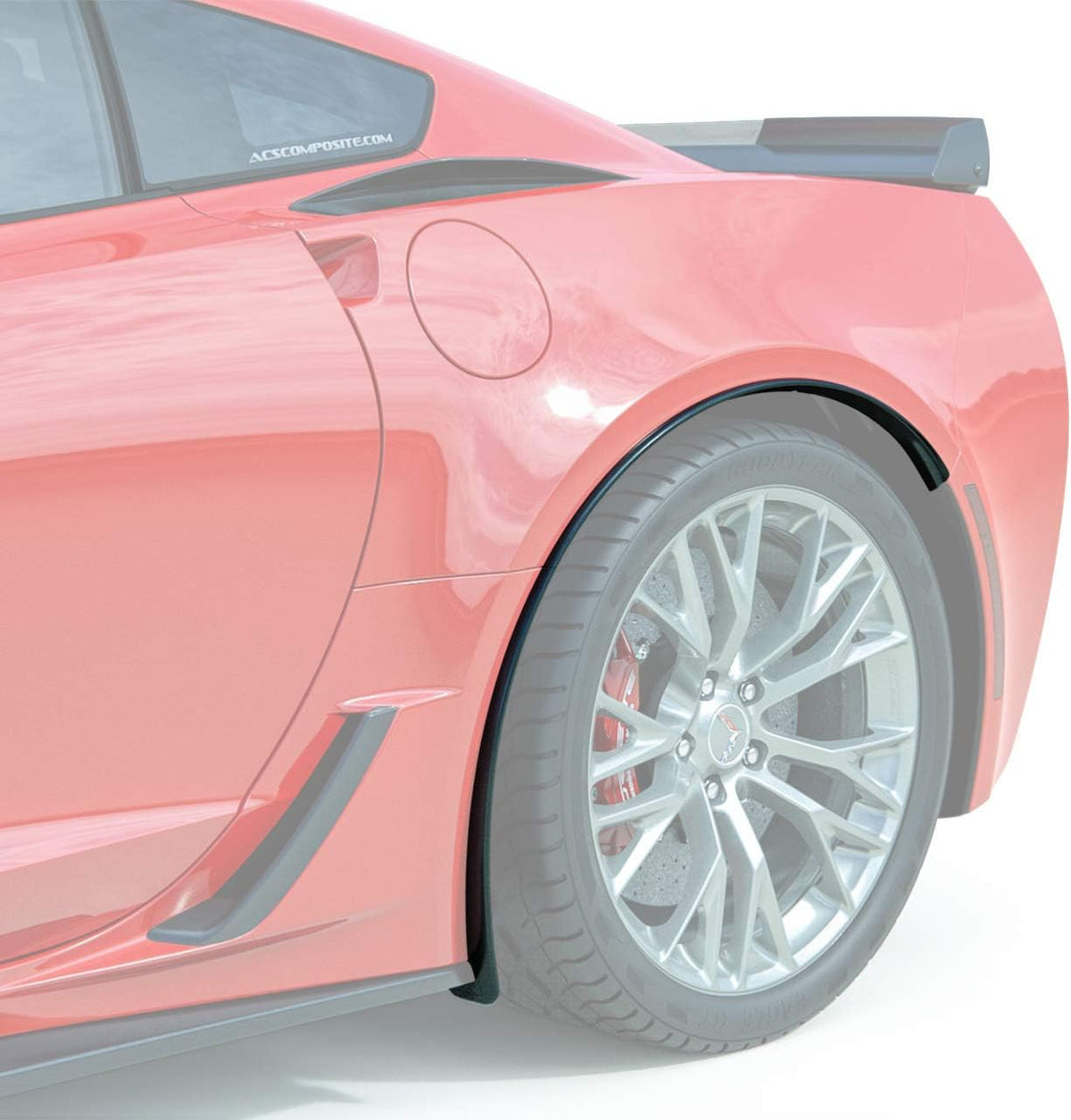Painted Carbon Flash Black Rear Quarter Extensions Q5959