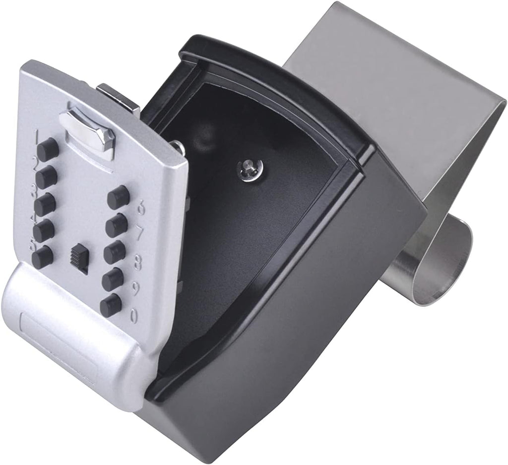 Car Window Lockbox with Protective Rubber Cover, Holds 1-5 Keys Z5125