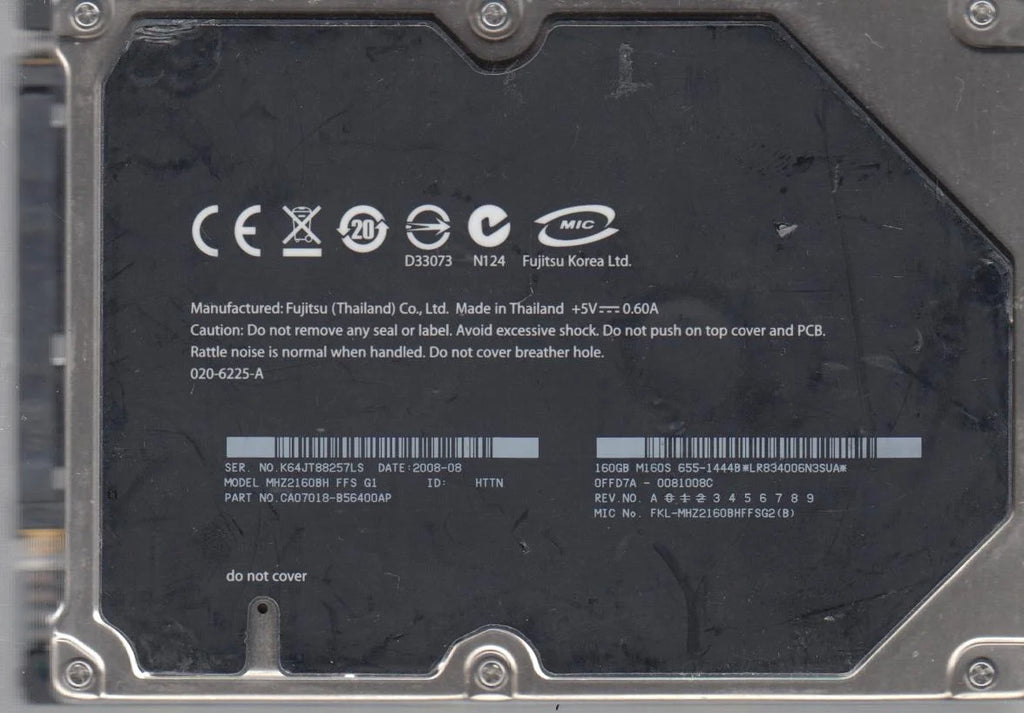 160GB SATA 2.5 Hard Drive A46834