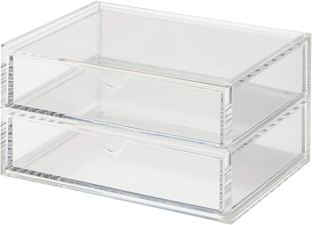 Acrylic Case 2 Drawers Small Pack of 2 V934